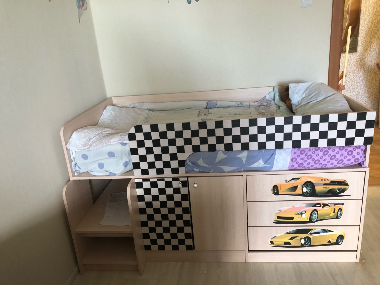 Фотография покупателя товара Детская кровать-чердак «Астра 9 V1», цвет дуб молочный/дуб молочный - Фото 2