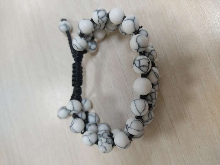 Фотография покупателя товара Бусины на нити шар №8 «Малахит», 47 бусин - Фото 2