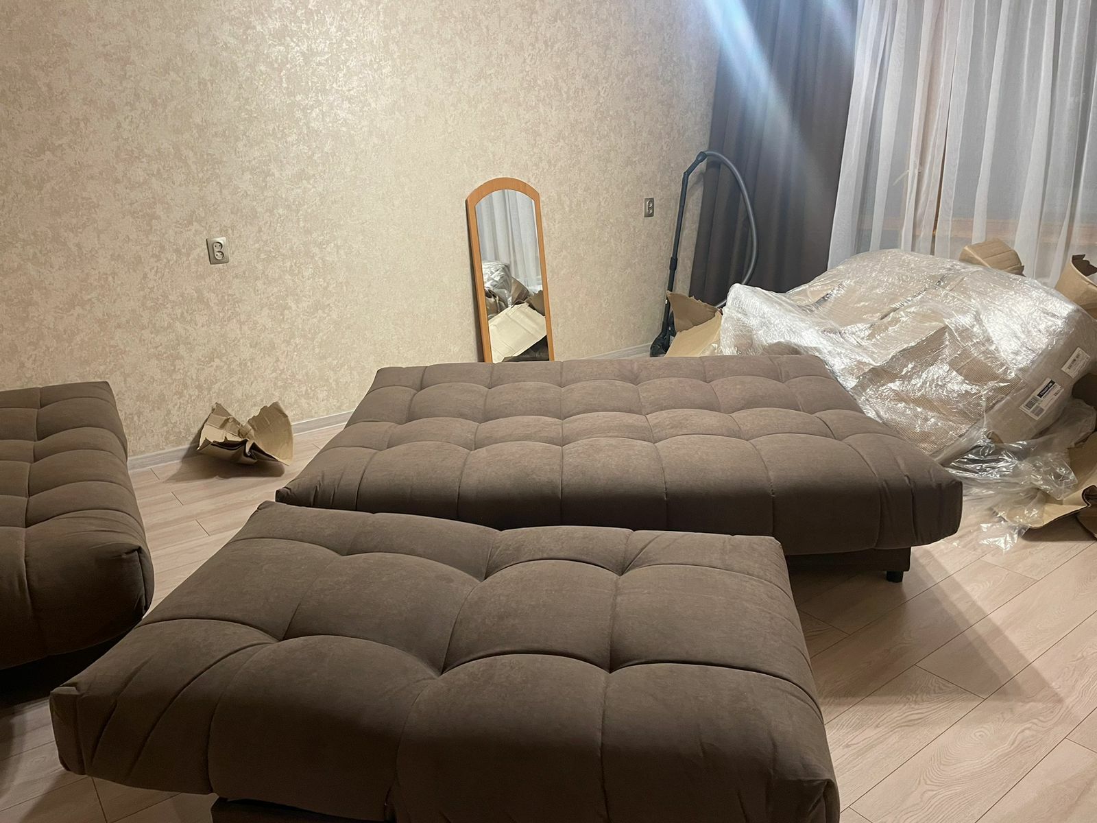 Фотография покупателя товара Угловой модульный диван «Фиеста 3», механизм книжка, велюр, цвет галакси лайт 005 - Фото 2