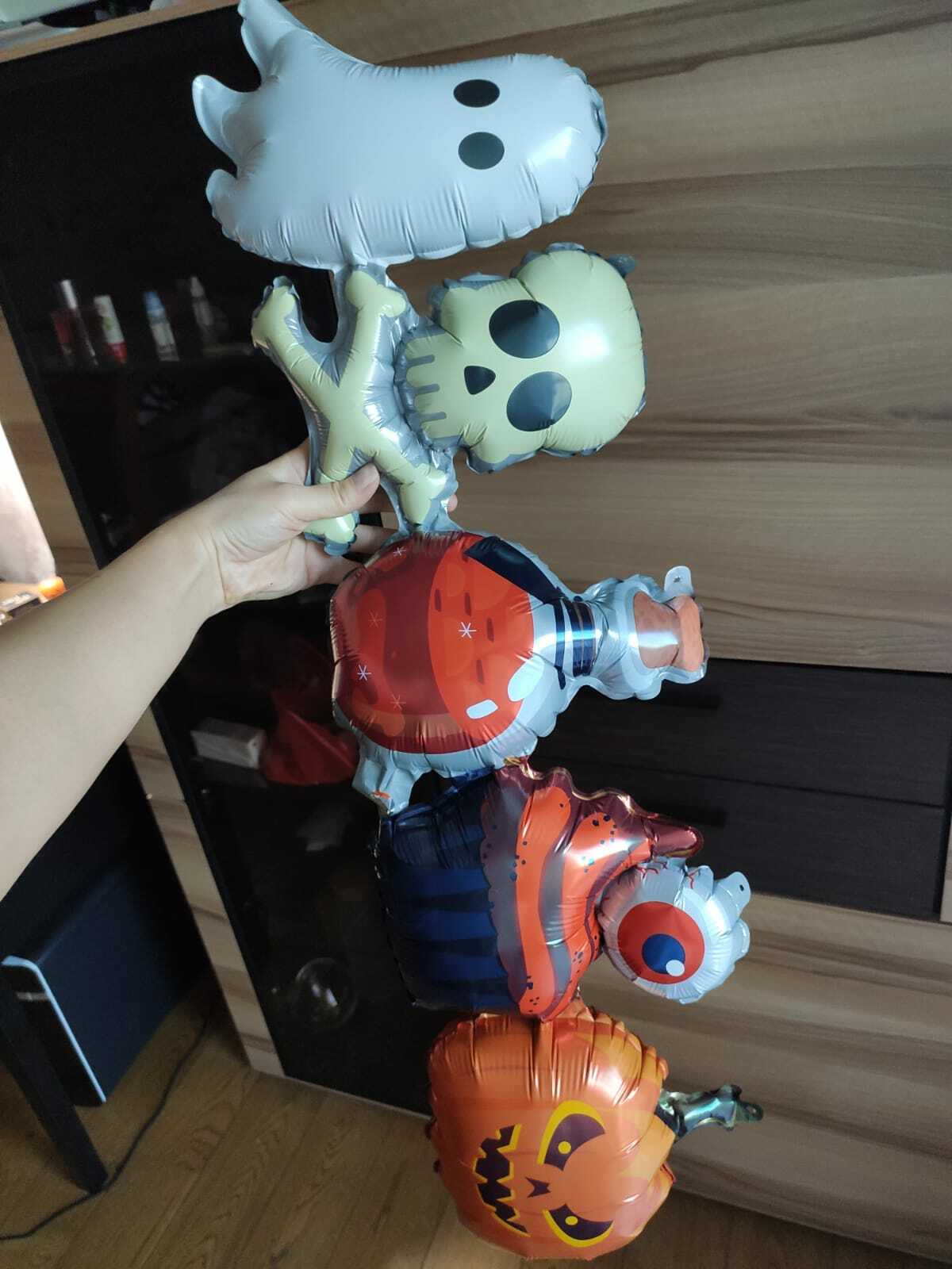 Фотография покупателя товара Гирлянда из фольгированных шаров 38" «Хеллоуин», 80 см - Фото 5