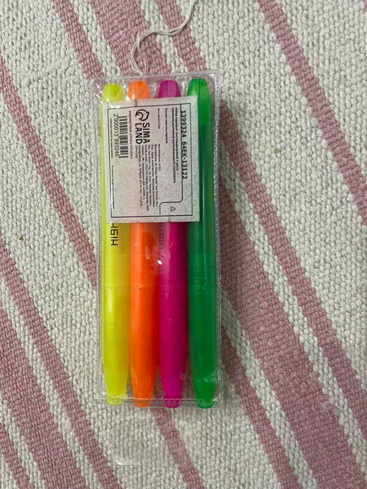 Фотография покупателя товара Набор маркеров-текстовыделителей, 4 цвета - Фото 7