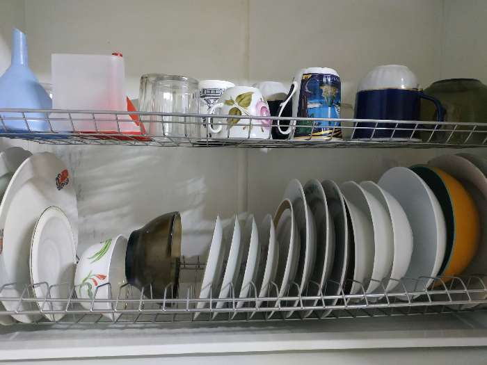 Фотография покупателя товара Комплект посудосушителей с поддоном для шкафа 80 см, 76,5×25,6 см, цвет хром - Фото 2