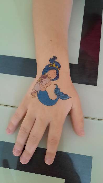 Фотография покупателя товара Набор детских татуировок с ободком «Милая русалочка» - Фото 2