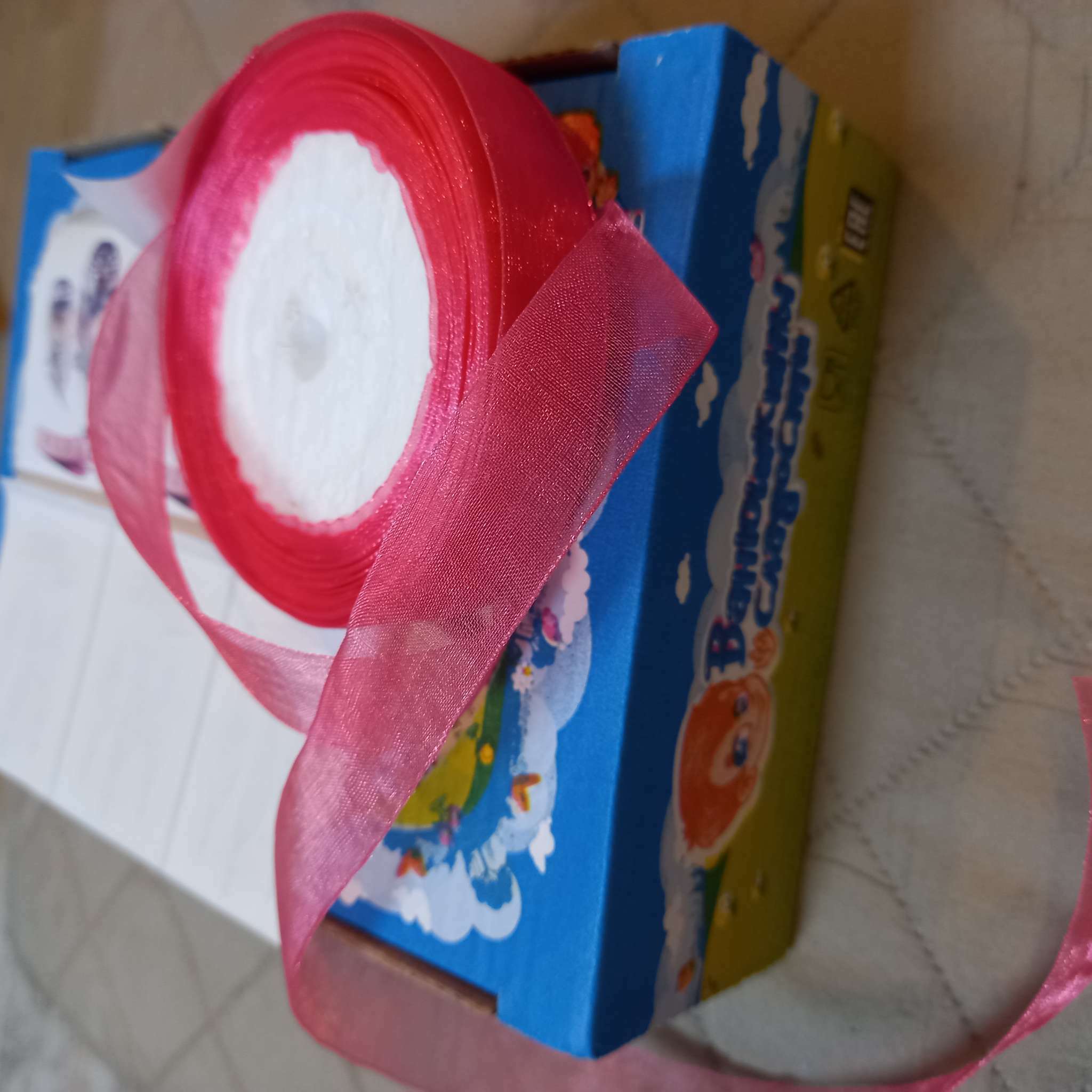 Фотография покупателя товара Лента капроновая, 20 мм, 20±1 м, коралловая, №183 - Фото 5