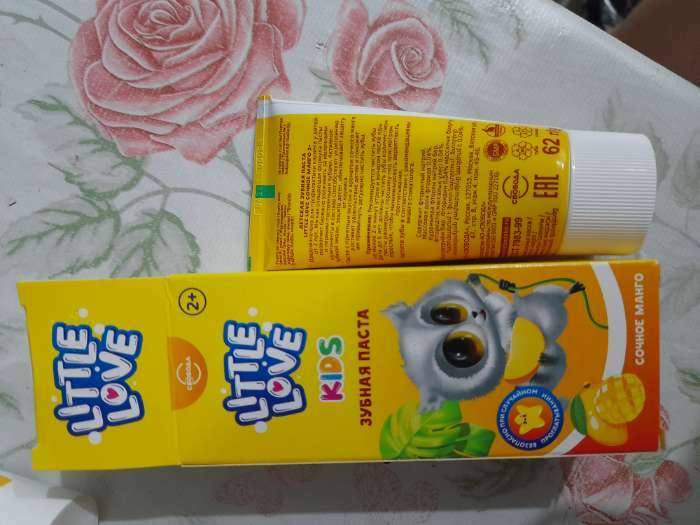 Фотография покупателя товара Детская зубная паста Little Love сочное манго 2+, 62 мл - Фото 1