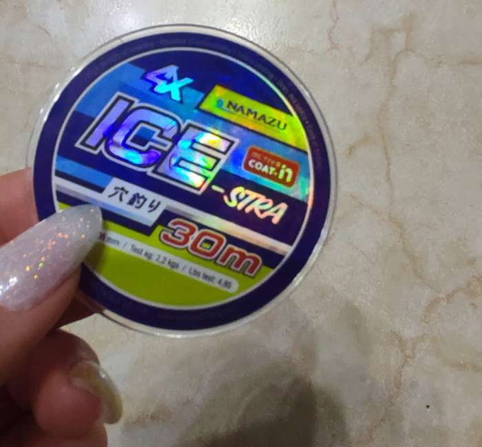Фотография покупателя товара Шнур плетеный Namazu Ice-Stra 4Х, диаметр 0.08 мм, тест 5.3 кг, 30 м, белый - Фото 1