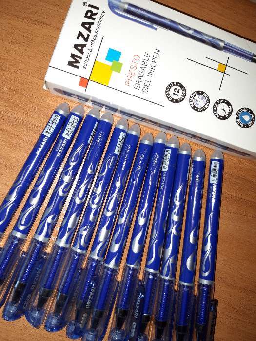 Фотография покупателя товара Ручка гелевая со стираемыми чернилами Mazari Presto, пишущий узел 0.5 мм, чернила синие - Фото 1