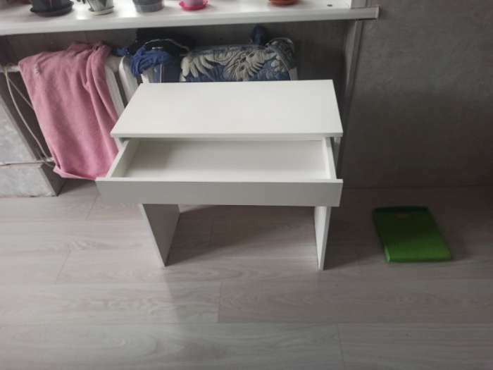 Фотография покупателя товара Стол письменный «Нордик», 1 ящик, 750×350×750 мм, цвет дуб сонома/белый - Фото 2