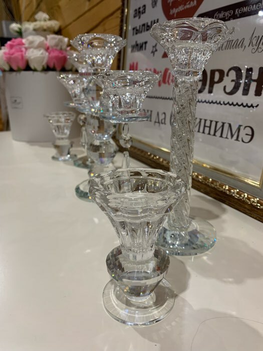 Фотография покупателя товара Стеклянный подсвечник на 1 свечу «Вазон с хрусталиком», 8.5×6×6 см - Фото 4