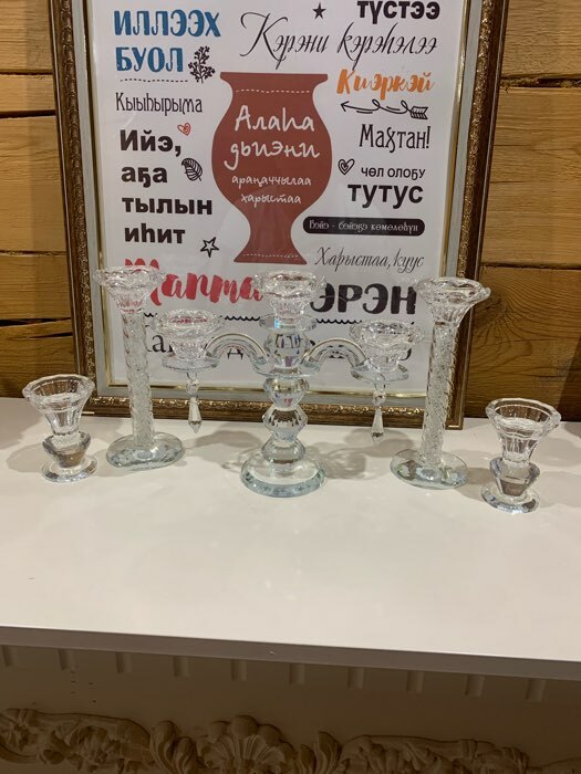 Фотография покупателя товара Стеклянный подсвечник на 1 свечу «Вазон с хрусталиком», 8.5×6×6 см - Фото 3