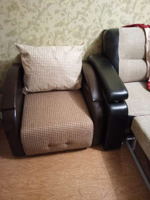 Фотография покупателя товара Кресло - кровать раскладное «Юпитер», с подлокотниками, 900×760×960 мм, цвет ратибор тёмный