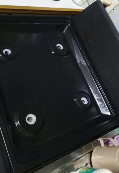 Фотография покупателя товара Защитное покрытие для газовой плиты Доляна, 4 шт, тефлон, цвет чёрный - Фото 1