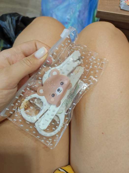 Фотография покупателя товара Маникюрный набор детский для самых маленьких «Мишка» (ножницы+щипчики+пилка) - Фото 1