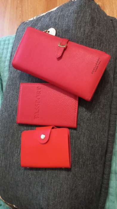 Фотография покупателя товара Обложка для автодокументов, с тиснением, красная - Фото 1