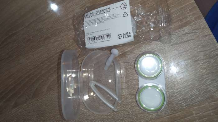 Фотография покупателя товара Набор для контактных линз, в футляре, 3 предмета, цвет прозрачный/МИКС - Фото 2