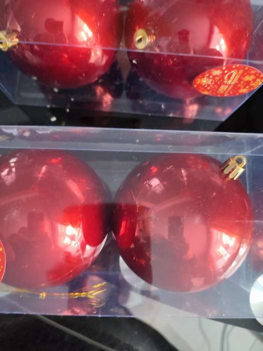 Фотография покупателя товара Набор шаров пластик d-10 см, 2 шт "Глянец" красный
