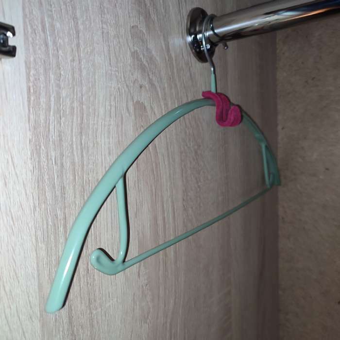 Фотография покупателя товара Плечики - вешалки для одежды антискользящие Доляна «Мята», 42×20 см, 3 шт, цвет зелёный - Фото 1