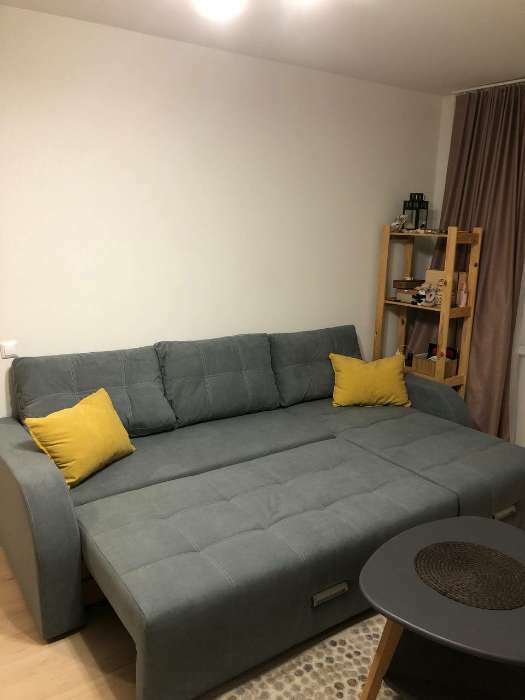 Фотография покупателя товара Угловой диван «Нью-Йорк 3», угол правый, пантограф, велюр, цвет селфи 15, подушки селфи 08 - Фото 2
