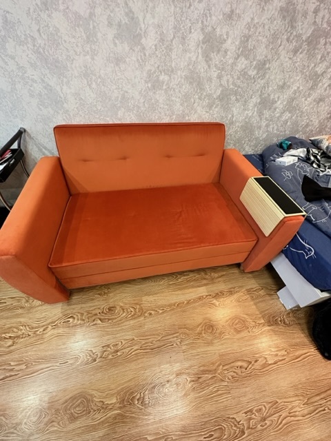 Фотография покупателя товара Диван-кровать «Хэппи», велюр, цвет велутто кирпичный - Фото 5