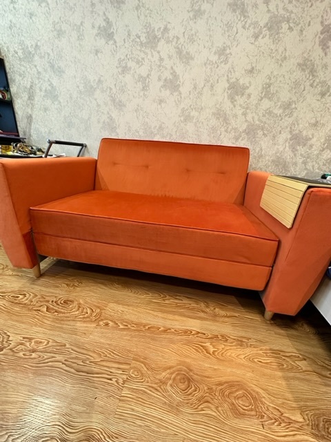 Фотография покупателя товара Диван-кровать «Хэппи», велюр, цвет велутто кирпичный - Фото 4