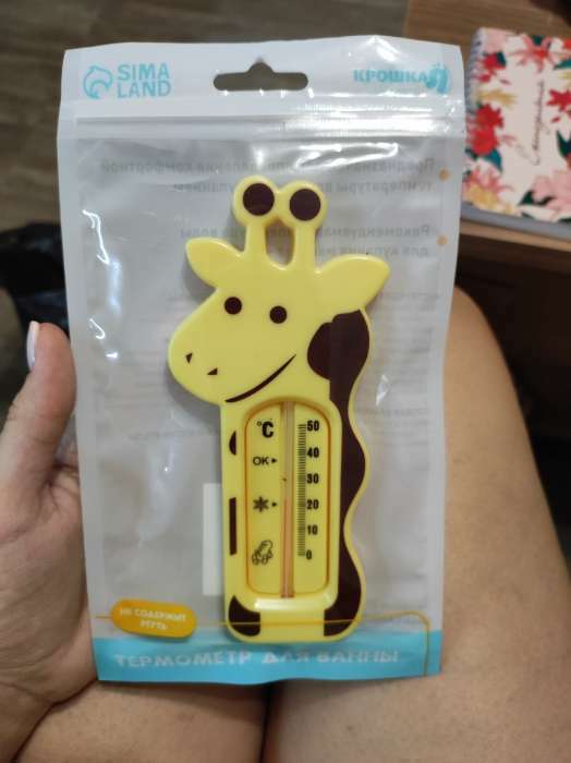 Фотография покупателя товара Термометр для ванной «Жирафик»