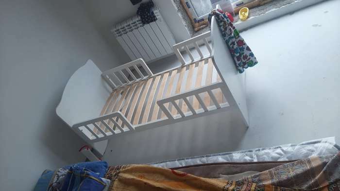 Фотография покупателя товара Кровать детская Классика, спальное место 1400х700, цвет белый - Фото 3