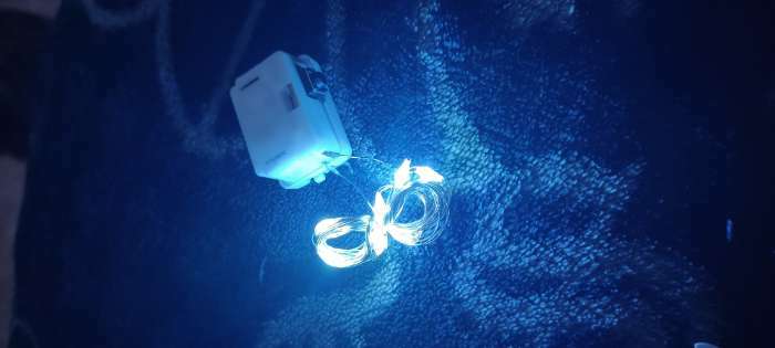 Фотография покупателя товара Гирлянда «Нить» 1 м роса, IP20, серебристая нить, 10 LED, свечение белое, 3 режима, AG13х3 - Фото 1