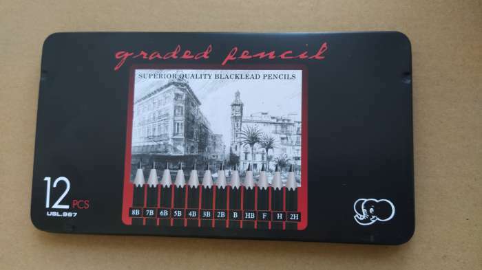 Фотография покупателя товара Набор карандашей чернографитных Gladed Pencil, 12 штук, твердость 2Н-8В