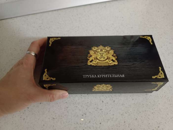 Фотография покупателя товара Трубка курительная «Командор», классическая, 15.5 см, отверстие d=2.2 см - Фото 1