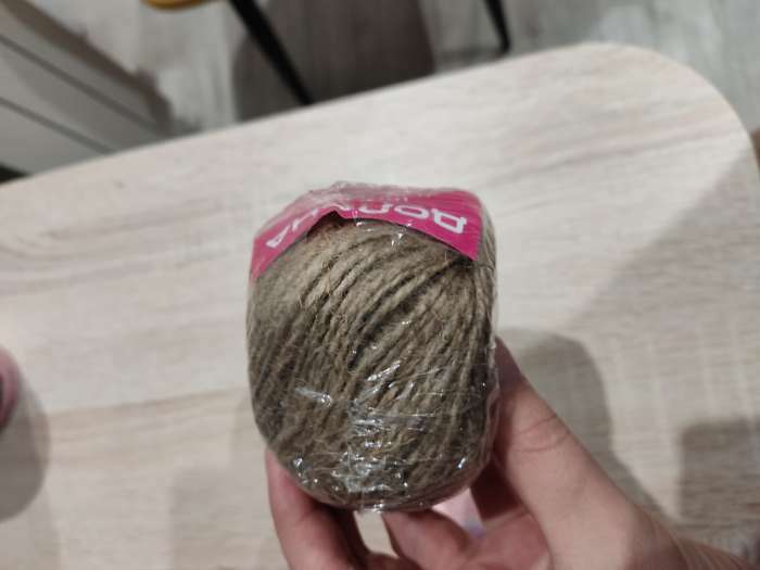 Фотография покупателя товара Шпагат джутовый Доляна, двухниточный, 1.12 текс, 100 м - Фото 9