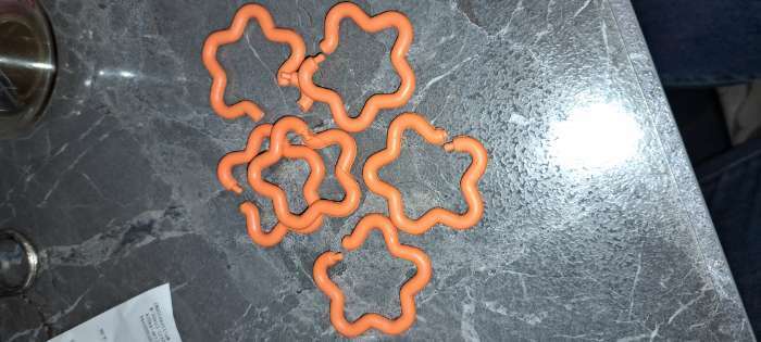 Фотография покупателя товара Игрушка резиновая "Молекула" с бубенчиком, 4 см, оранжевая - Фото 1