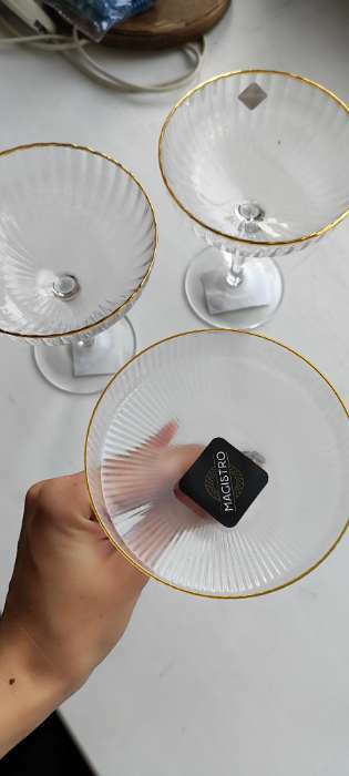 Фотография покупателя товара Бокал из стекла для шампанского Magistro «Орион», 180 мл, 10,5×11 см - Фото 2