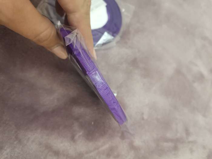 Фотография покупателя товара Лента репсовая, 6 мм, 23 ± 1 м, цвет фиолетовый №35 - Фото 6