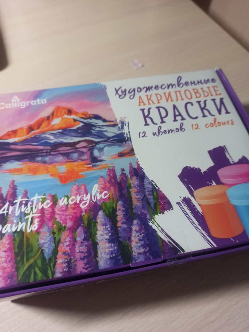 Фотография покупателя товара Краска акриловая, набор 12 цветов х 20 мл, Calligrata, художественная, морозостойкая, в картонной коробке - Фото 17