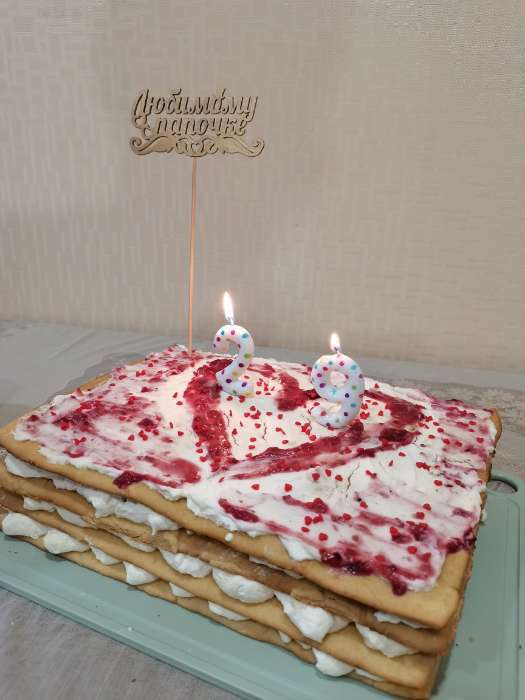 Фотография покупателя товара Свеча в торт «Белый мрамор», цифра 5, 5.5 см - Фото 39