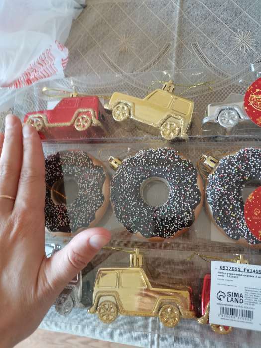 Фотография покупателя товара Ёлочные игрушки 3 шт. «Зимнее волшебство. Драйв» пластик, 7.5×3.5 см, МИКС - Фото 11