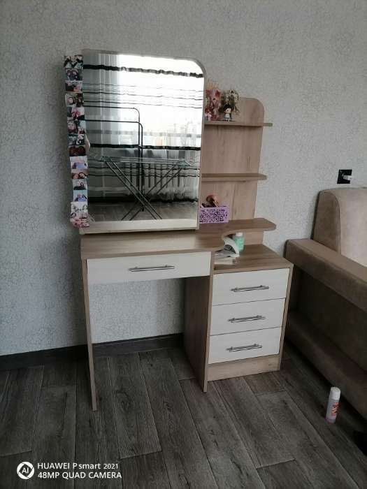 Фотография покупателя товара Стол туалетный ВЕРОНА, 988х451х1501, Дуб Крафт Серый/ Скандинавское Дерево Белое - Фото 3