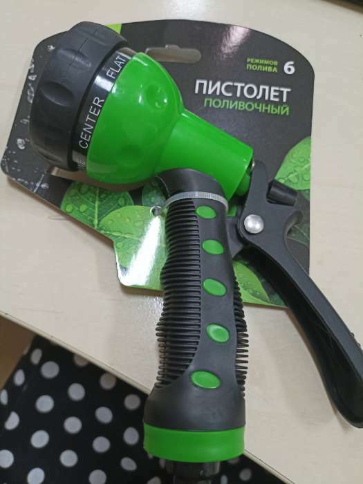 Фотография покупателя товара Пистолет для полива, 6 режимов, быстросъёмное соединение, pp−пластик, Greengo - Фото 1