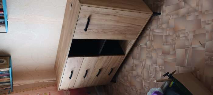 Фотография покупателя товара Комод для хранения «Светлана», 1375×400×905 мм, цвет дуб золотой/венге - Фото 3