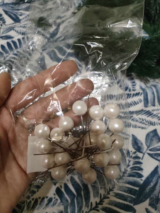 Фотография покупателя товара Тычинки для цветов "Шарик перламутр телесный" d=1,2 см 6х1,2х1,2 см - Фото 1