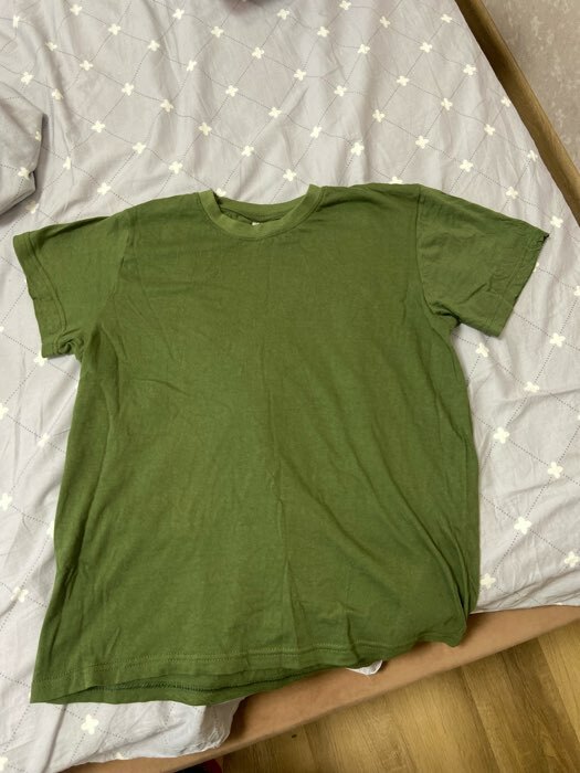 Фотография покупателя товара Футболка мужская однотонная, цвет хаки МИКС, размер 48 - Фото 8