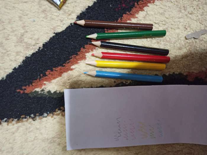 Фотография покупателя товара Карандаши 6 цветов "МИНИ" в картонной коробке, корпус треугольный, деревянный - Фото 10