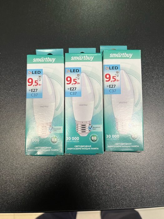 Фотография покупателя товара Лампа cветодиодная Smartbuy, E27, C37, 5 Вт, 4000 К, дневной свет - Фото 1
