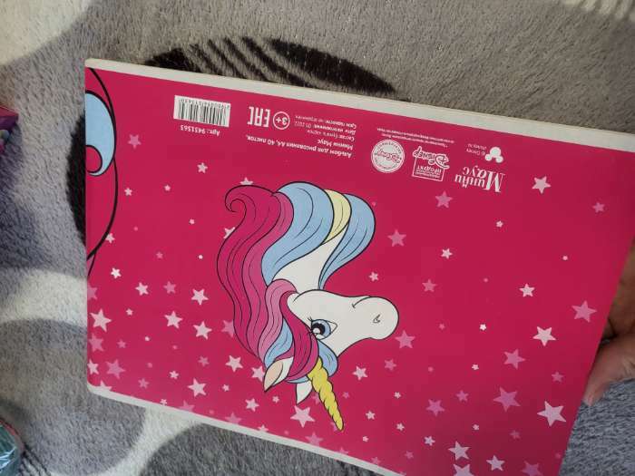 Фотография покупателя товара Альбом для рисования А4, 40 листов 100 г/м², на скрепке, «Минни Маус и единорог» - Фото 3