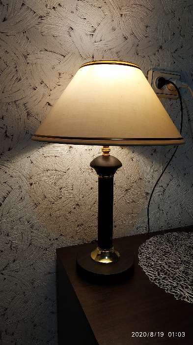 Фотография покупателя товара Настольная лампа Lorenzo 1x60Вт E27, белый 34x34x40 см - Фото 2