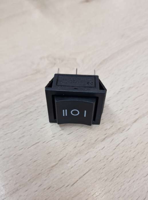 Фотография покупателя товара Кнопка - выключатель, трехпозиционный, 250 Вт, 15 А, 6 с, черный с нейтралью - Фото 1