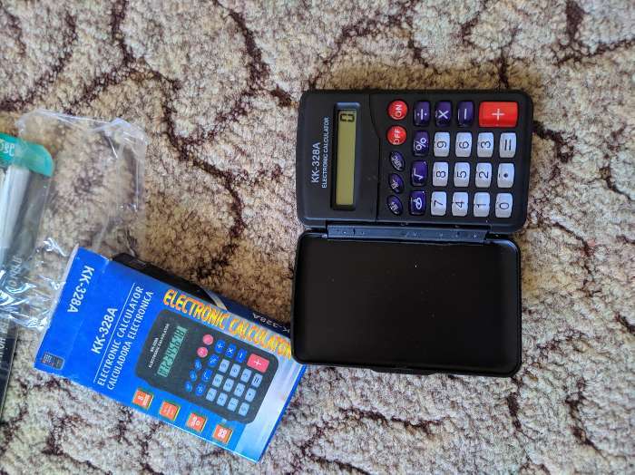 Фотография покупателя товара Калькулятор карманный, 8-разрядный, KK-328, с мелодией - Фото 1