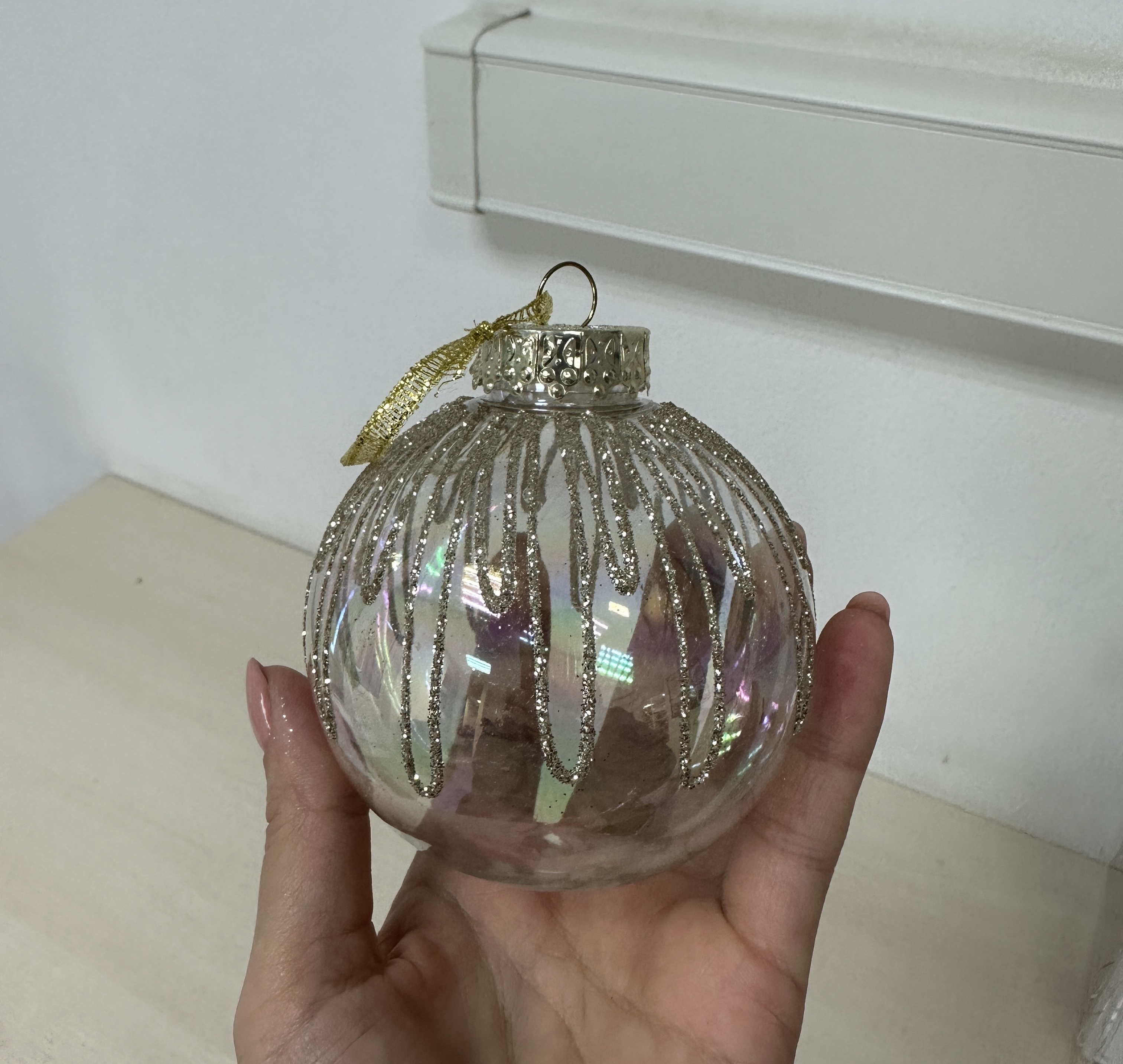 Фотография покупателя товара Ёлочные игрушки «Фейерверк», шары новогодние, d=8 см, набор 2 шт., золотистый - Фото 9