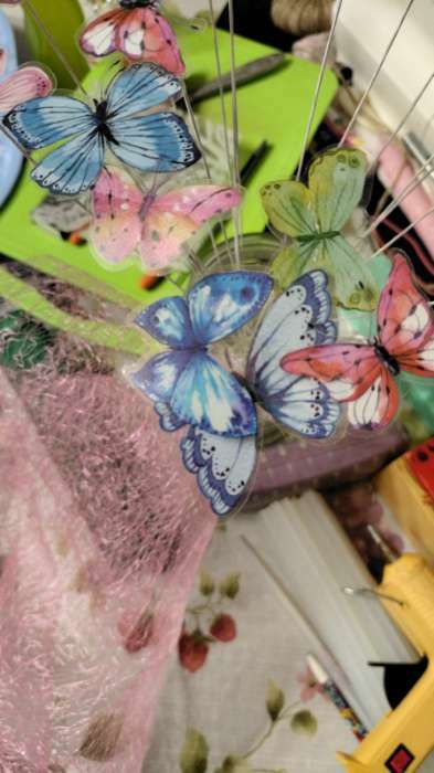 Фотография покупателя товара Наклейки PVC "Бабочки и акварель" набор 40 шт 8х7 см - Фото 7