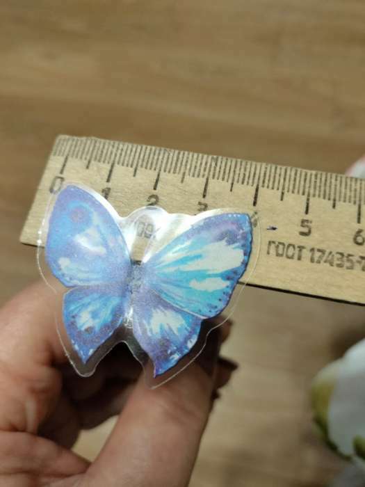 Фотография покупателя товара Наклейки PVC "Бабочки и акварель" набор 40 шт 8х7 см - Фото 4